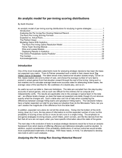 An analytic model for per-inning scoring distributions