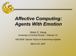 Affective computing - UCF CS - University of Central Florida