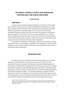 unlawful conduct, ethics and fairtrade: controlling the
