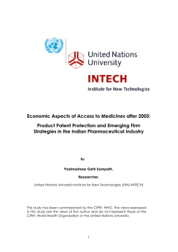 Product Patent Protection and Emerging Firm Strategies in