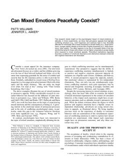 Can Mixed Emotions Peacefully Coexist?