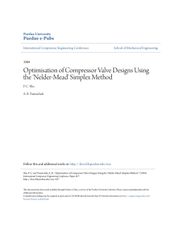 Optimisation of Compressor Valve Designs Using - Purdue e-Pubs