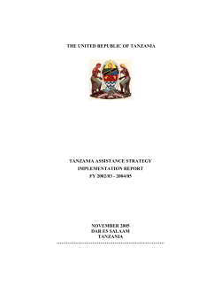 Tanzania Assistant Strategy (TAS)