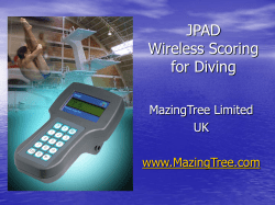 JPAD System Wireless Scoring for Diving