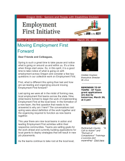 Moving Employment First Forward