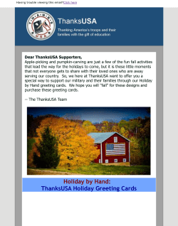 Holiday by Hand: ThanksUSA Holiday Greeting Cards