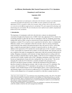 An Efficient, Distributable, Risk Neutral Framework for CVA