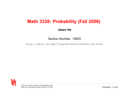 Math 3338: Probability (Fall 2006)
