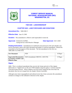 5420.1 - Land Purchase and Donation Authorities