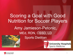 Scoring a Goal with Good Nutrition for Soccer Players