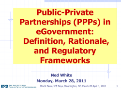 Public-Private Partnerships (PPPs)