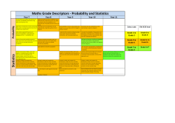 Maths Grade Descriptors - Probability and Statistics Statistics