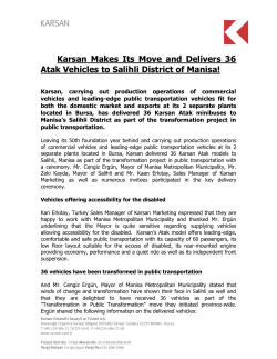 Karsan Makes Its Move and Delivers 36 Atak Vehicles to Salihli