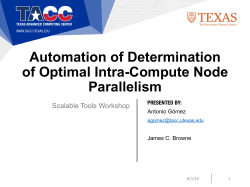 Automation of Determination of Optimal Intra-Compute