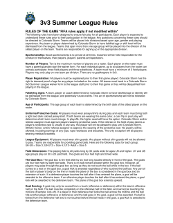 3v3 Summer League Rules