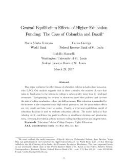 General Equilibrium Effects of Higher Education Funding: The Case