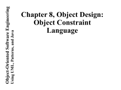 Lecture for Chapter 9, Object Design: Specifying Interfaces