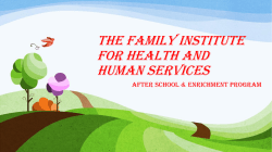 The Family Institute for Health and Human Services
