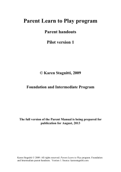 Parent Learn to Play program