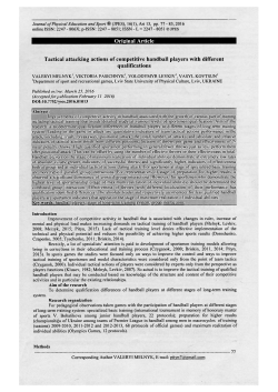 Tactical attacking actions of competitive handball players with