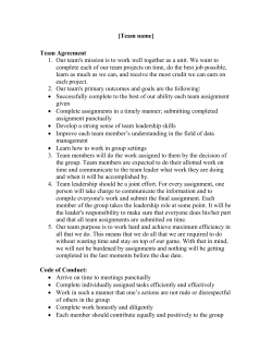 Team Agreement