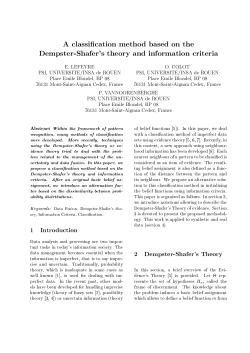 A classification method based on the Dempster