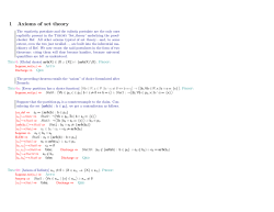 1 Axioms of set theory