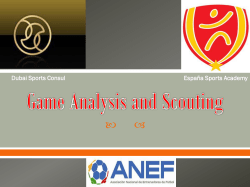 Game Analysis and Scouting