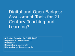 Digital and Open Badges: Assessment Tools for 21 Century