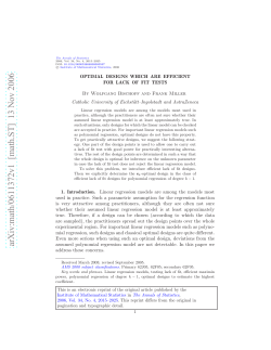 Optimal designs which are efficient for lack of fit tests