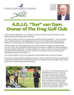 ADJG “Ton” van Dam Owner of The Frog Golf Club