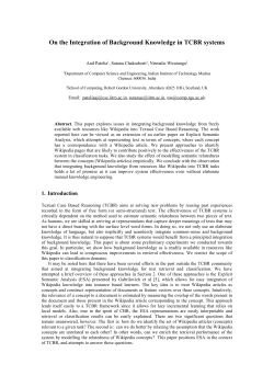 On the Integration of Background Knowledge in