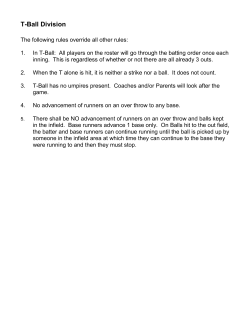 T-Ball Rules - Regina Northwest Sports Association