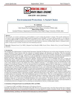 Environmental Protection: A Social Choice