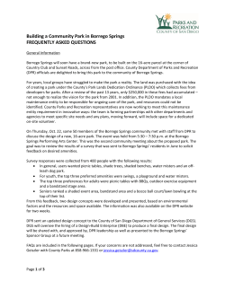Building a Community Park in Borrego Springs FREQUENTLY