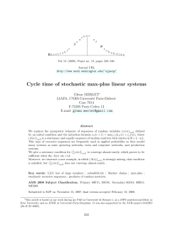 Cycle time of stochastic max-plus linear systems