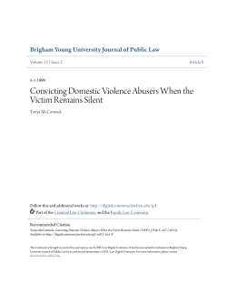 Convicting Domestic Violence Abusers When the Victim Remains