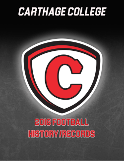 History/Records - Carthage College Athletics