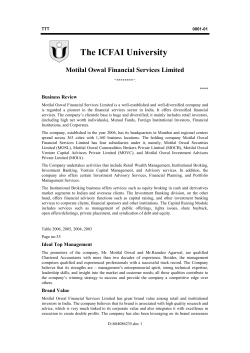 part ii: project analysis and selection