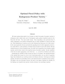 Optimal Fiscal Policy with Endogenous Product Variety