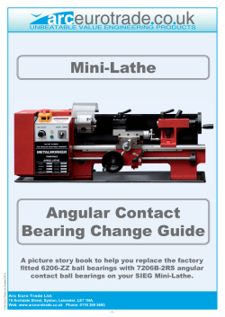 Mini Lathe Angular Contact Bearing Change