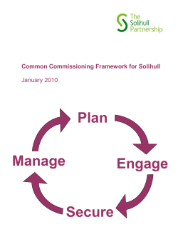 An Integrated Commissioning Strategy for Solihull