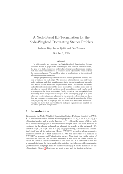 A Node-Based ILP Formulation for the Node