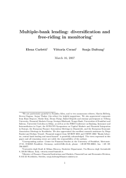 Multiple-bank lending: diversification and free