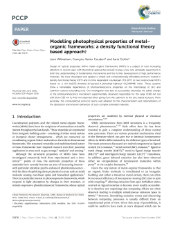 Modelling photophysical properties of metal