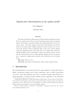 Spatial price discrimination in the spokes model∗