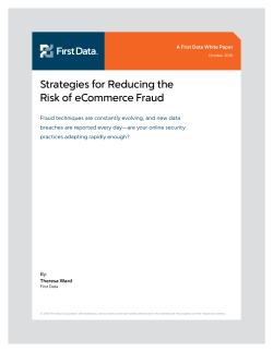 Strategies for Reducing the Risk of eCommerce Fraud
