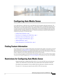 Configuring Auto Media Sense