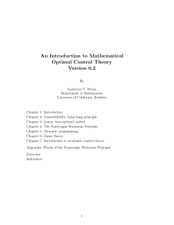 An Introduction to Mathematical Optimal Control Theory Version 0.2