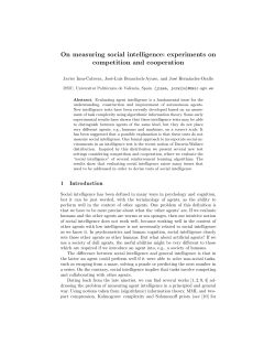 On measuring social intelligence: experiments on competition and